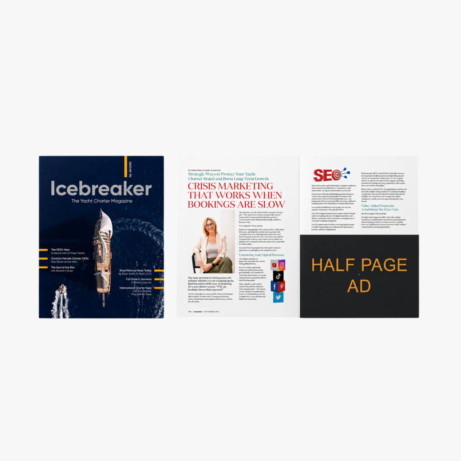 ICEBREAKER - half page advertising